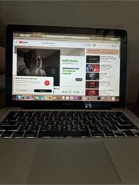 Apple MacBook Pro Silver Laptop - Screen On